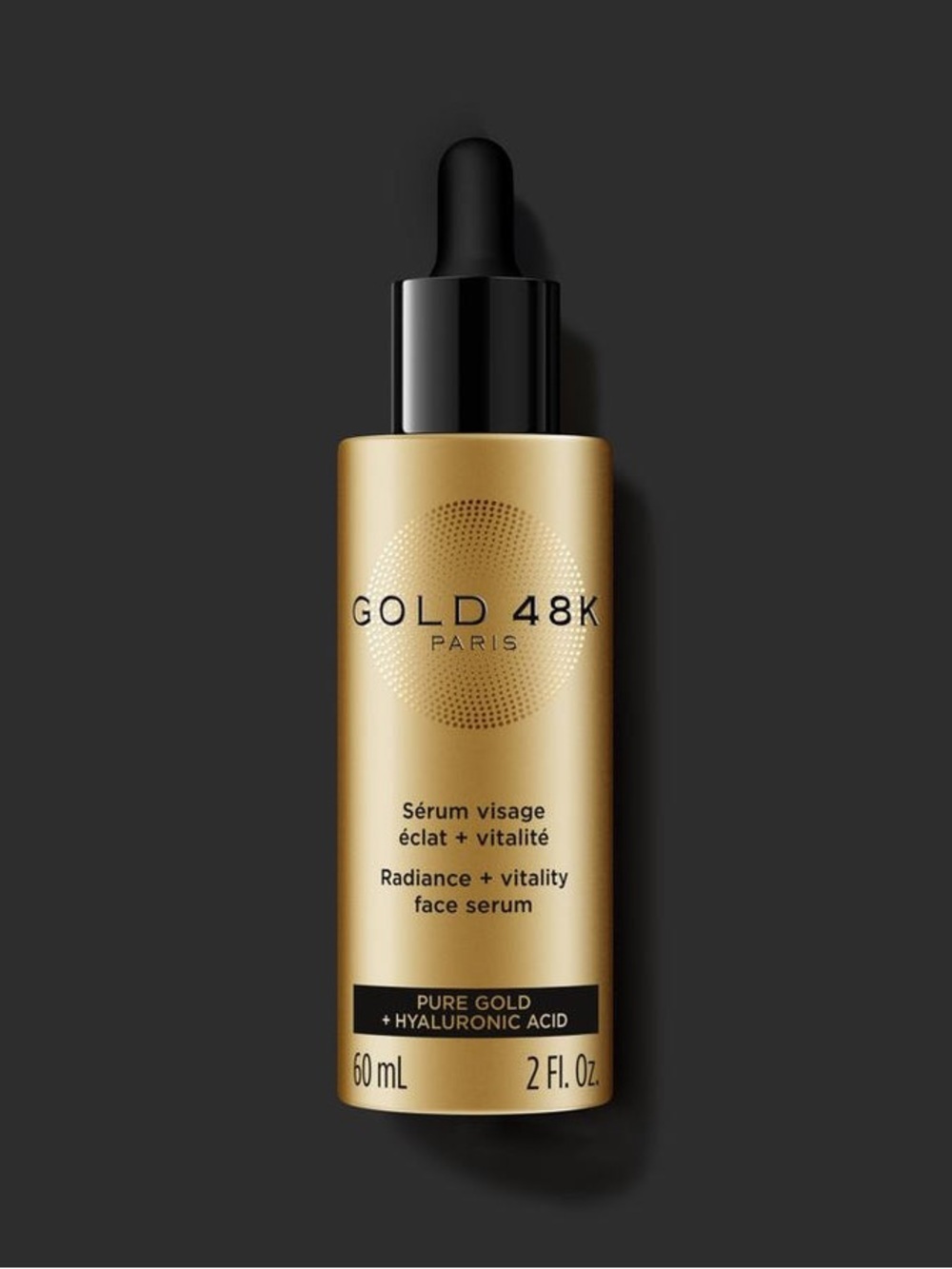 GOLD 48K PARIS Radiance + Vitality Face Serum  Pure Gold + Hyaluronic Acid.